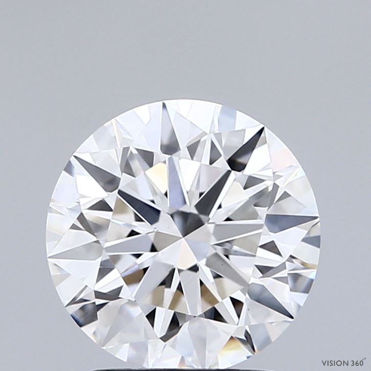 2.05 Carat Round Shaped, Ideal Cut, D Color, VS1 Clarity, IGI Certified Lab Grown Diamond