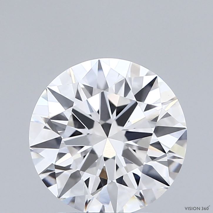2.02 Carat Round Shaped, Ideal Cut, E Color, VVS2 Clarity, IGI Certified Lab Grown Diamond