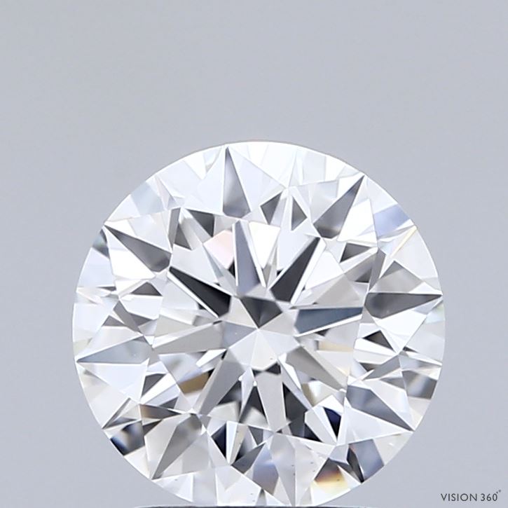 2.01 Carat Round Shaped, Ideal Cut, D Color, VS1 Clarity, IGI Certified Lab Grown Diamond