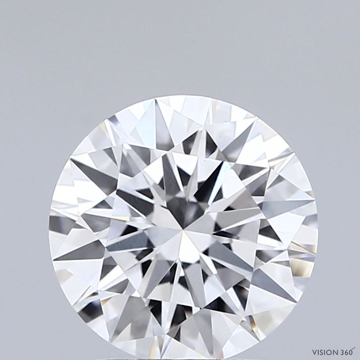 2.03 Carat Round Shaped, Ideal Cut, E Color, VVS2 Clarity, IGI Certified Lab Grown Diamond