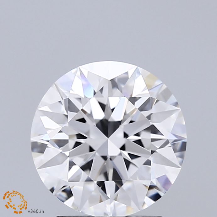 2.01 Carat Round Shaped, Ideal Cut, D Color, VVS2 Clarity, IGI Certified Lab Grown Diamond