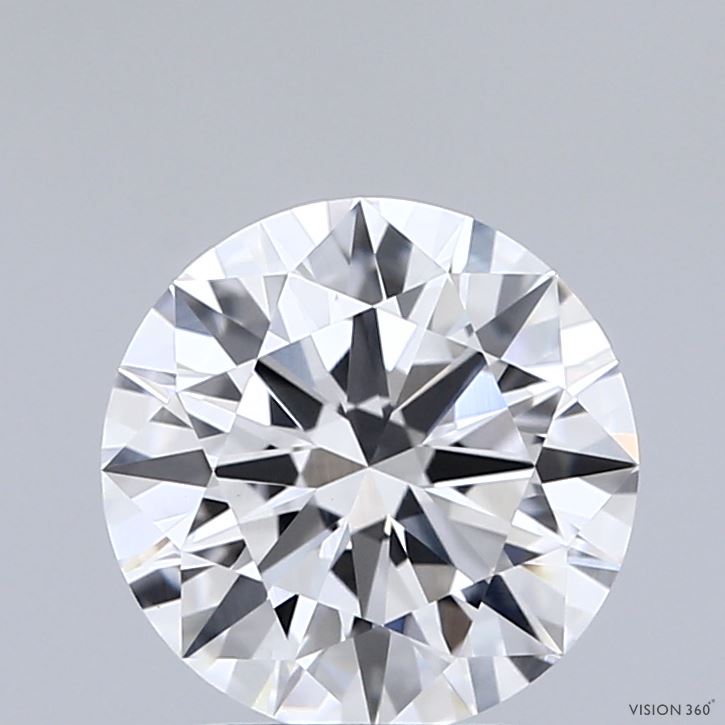 2.01 Carat Round Shaped, Excellent Cut, E Color, VVS2 Clarity, IGI Certified Lab Grown Diamond