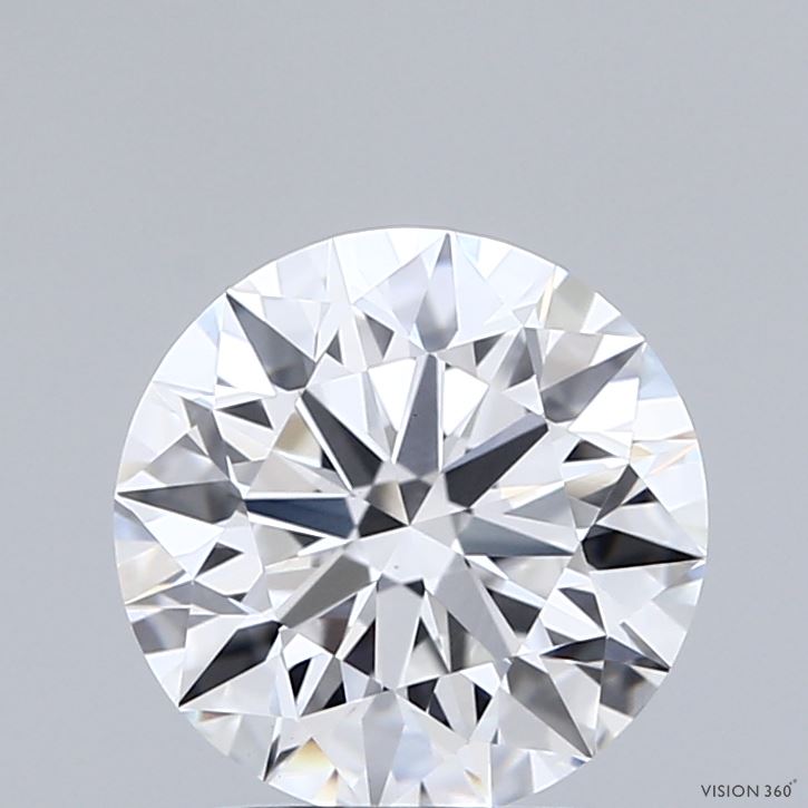 2.00 Carat Round Shaped, Ideal Cut, D Color, VS1 Clarity, IGI Certified Lab Grown Diamond