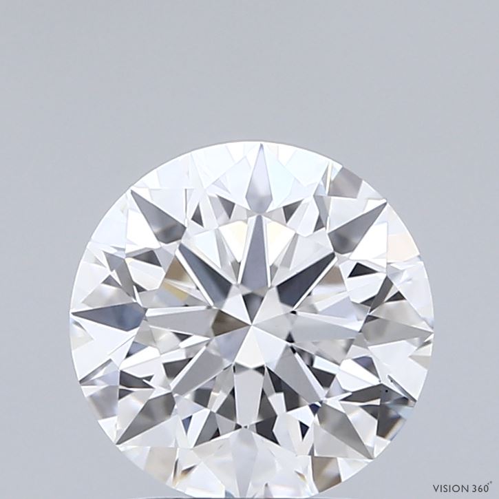 2.01 Carat Round Shaped, Ideal Cut, D Color, VS1 Clarity, IGI Certified Lab Grown Diamond