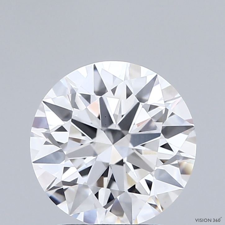 2.05 Carat Round Shaped, Ideal Cut, D Color, VS1 Clarity, IGI Certified Lab Grown Diamond
