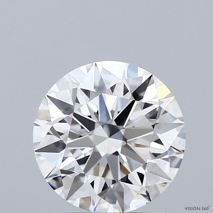 2.02 Carat Round Shaped, Ideal Cut, D Color, VVS2 Clarity, IGI Certified Lab Grown Diamond