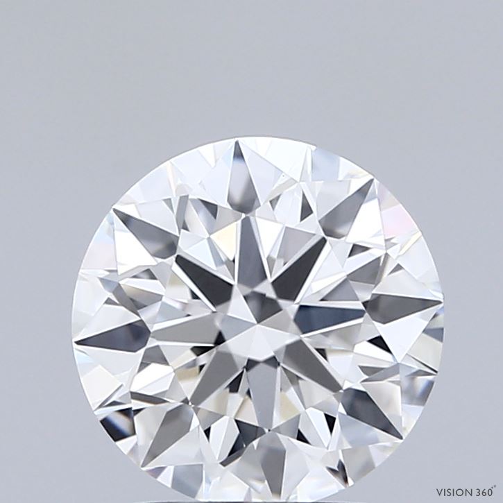 2.05 Carat Round Shaped, Ideal Cut, D Color, VVS2 Clarity, IGI Certified Lab Grown Diamond