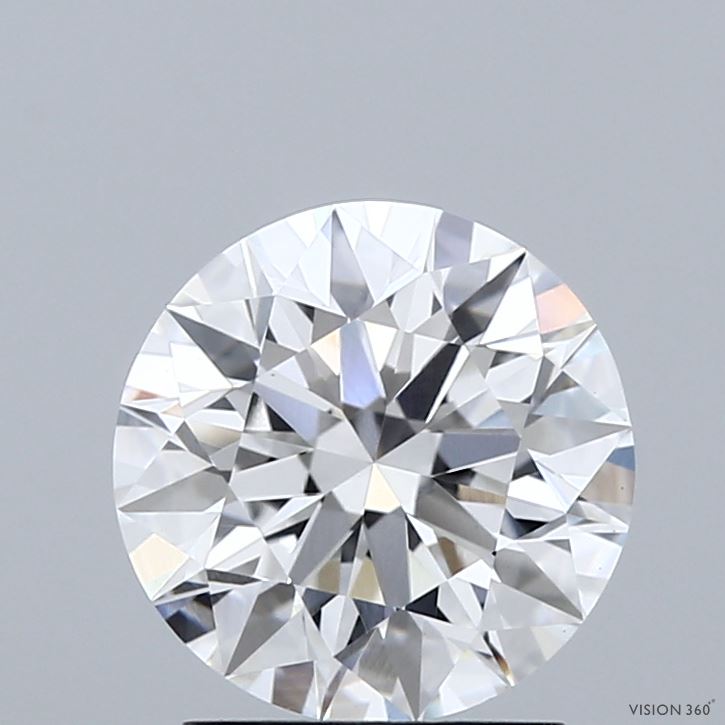 2.03 Carat Round Shaped, Ideal Cut, E Color, VVS2 Clarity, IGI Certified Lab Grown Diamond