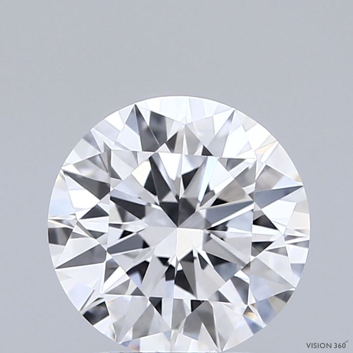 2.03 Carat Round Shaped, Ideal Cut, D Color, VVS2 Clarity, IGI Certified Lab Grown Diamond