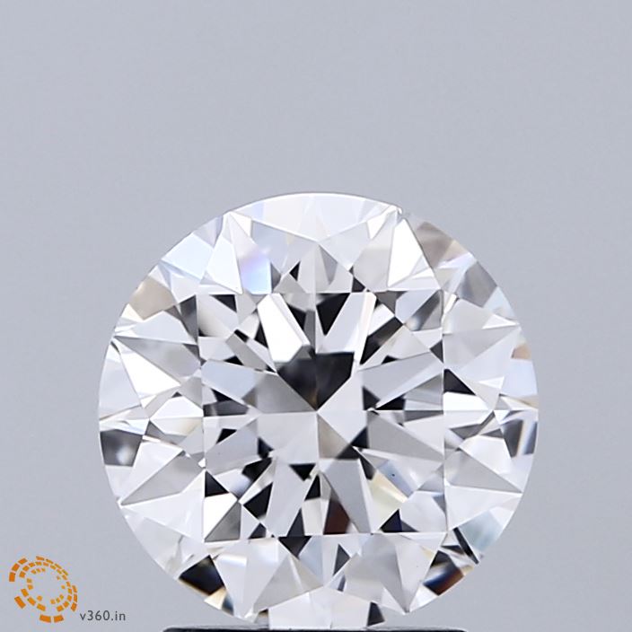 2.01 Carat Round Shaped, Ideal Cut, D Color, VVS2 Clarity, IGI Certified Lab Grown Diamond