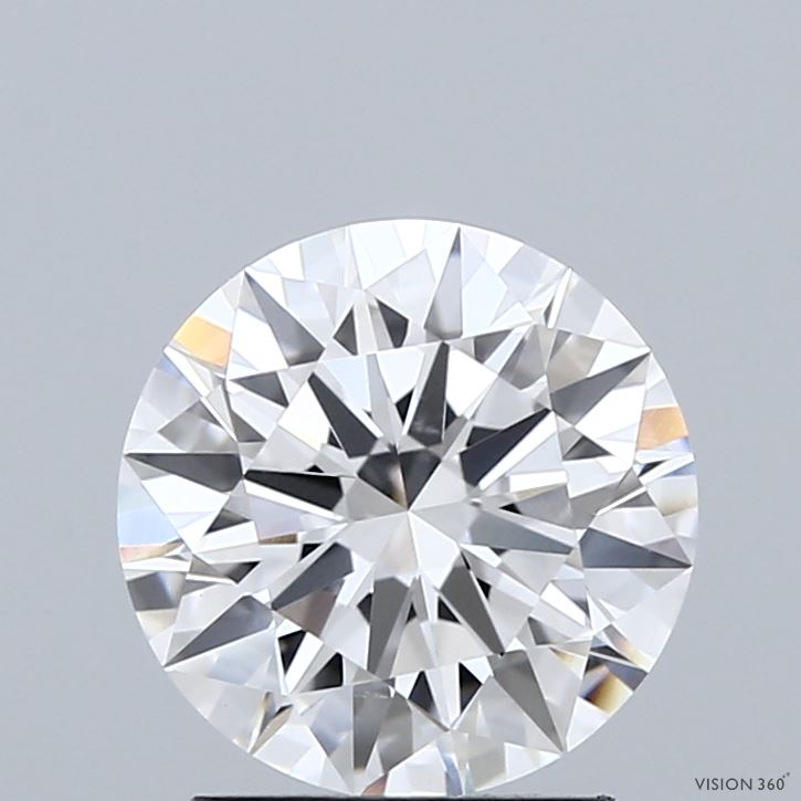 2.04 Carat Round Shaped, Ideal Cut, D Color, VVS2 Clarity, IGI Certified Lab Grown Diamond