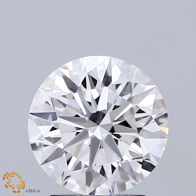 2.01 Carat Round Shaped, Ideal Cut, D Color, VS1 Clarity, IGI Certified Lab Grown Diamond