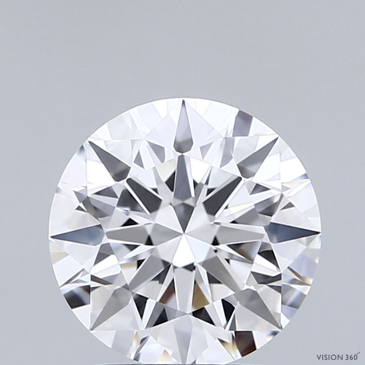 2.05 Carat Round Shaped, Ideal Cut, D Color, VVS2 Clarity, IGI Certified Lab Grown Diamond