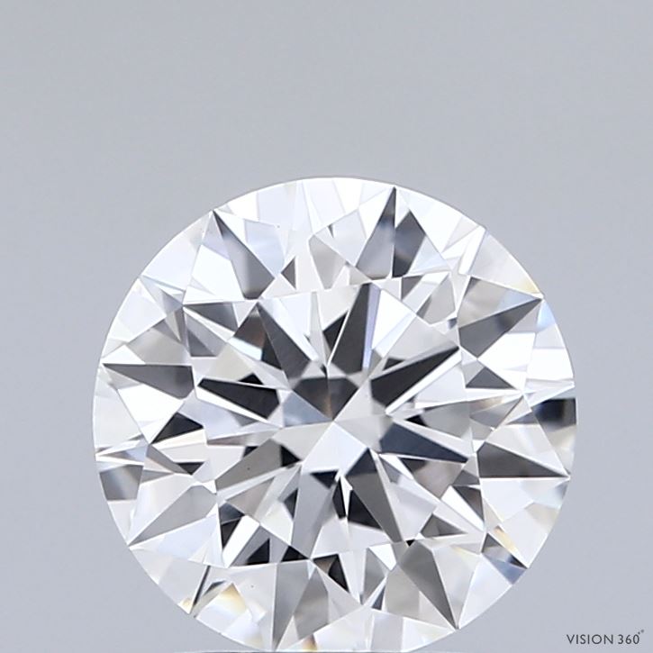 2.01 Carat Round Shaped, Ideal Cut, E Color, VVS2 Clarity, IGI Certified Lab Grown Diamond