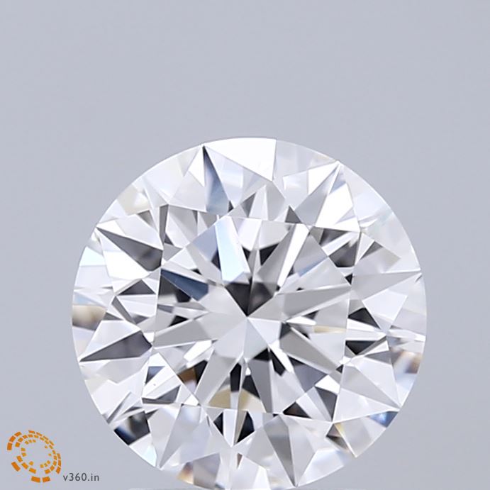 2.05 Carat Round Shaped, Ideal Cut, D Color, VVS2 Clarity, IGI Certified Lab Grown Diamond