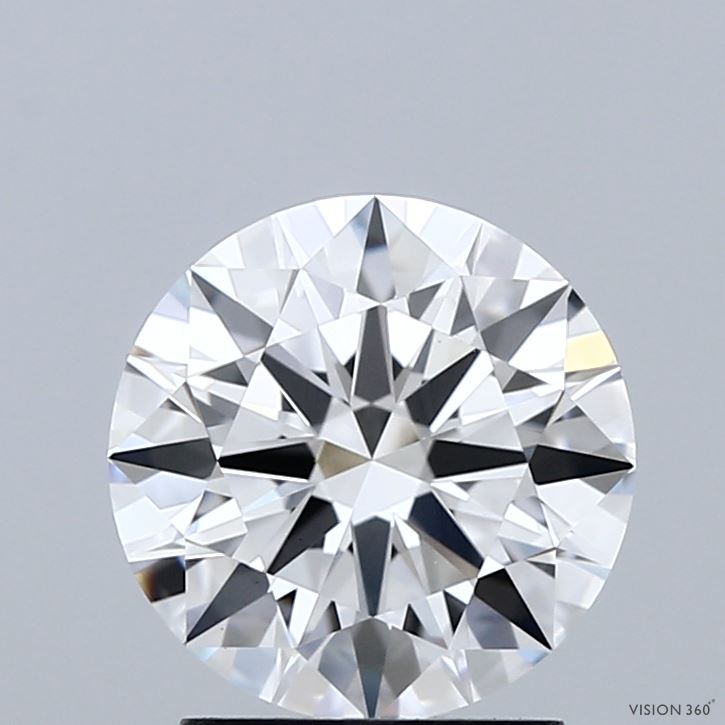 2.02 Carat Round Shaped, Ideal Cut, D Color, VVS2 Clarity, IGI Certified Lab Grown Diamond