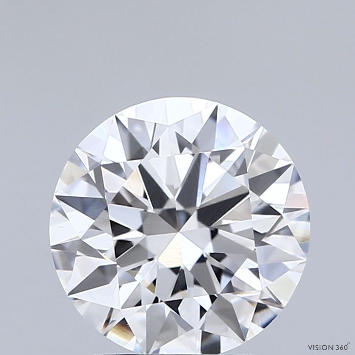 2.00 Carat Round Shaped, Ideal Cut, E Color, VVS2 Clarity, IGI Certified Lab Grown Diamond