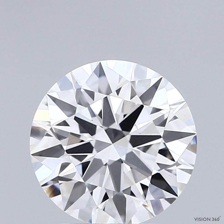 2.05 Carat Round Shaped, Ideal Cut, E Color, VVS2 Clarity, IGI Certified Lab Grown Diamond