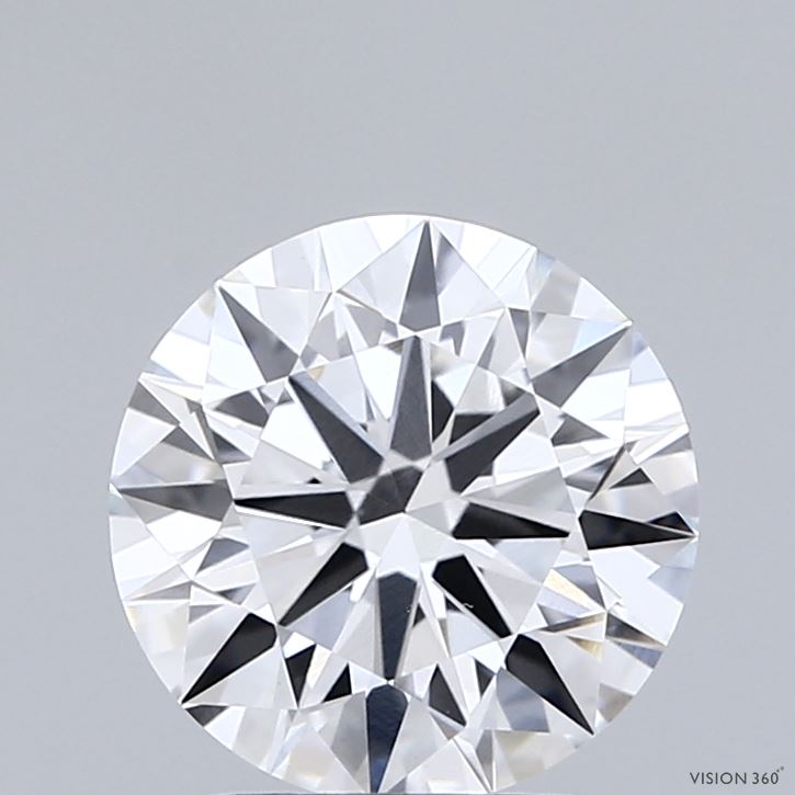 2.00 Carat Round Shaped, Ideal Cut, E Color, VVS2 Clarity, IGI Certified Lab Grown Diamond