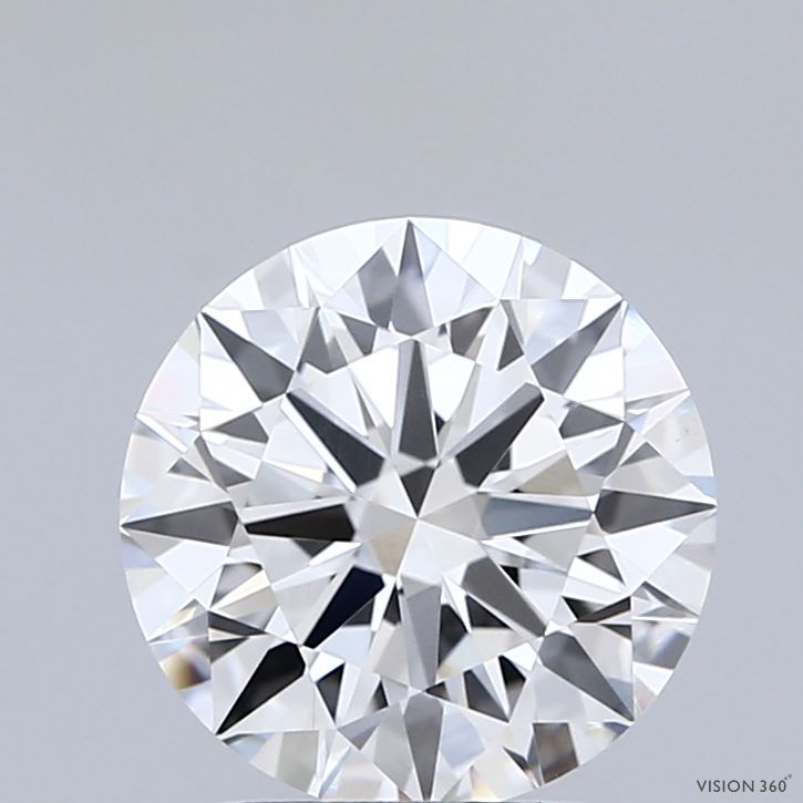 2.05 Carat Round Shaped, Ideal Cut, E Color, VVS2 Clarity, IGI Certified Lab Grown Diamond