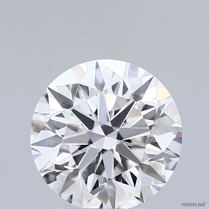 2.03 Carat Round Shaped, Excellent Cut, E Color, VVS2 Clarity, IGI Certified Lab Grown Diamond