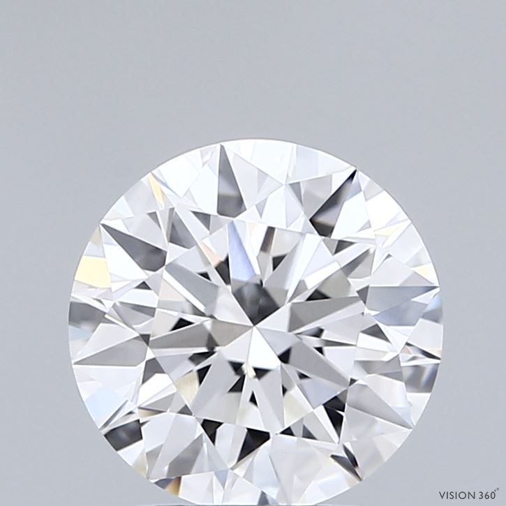 2.04 Carat Round Shaped, Ideal Cut, D Color, VVS2 Clarity, IGI Certified Lab Grown Diamond