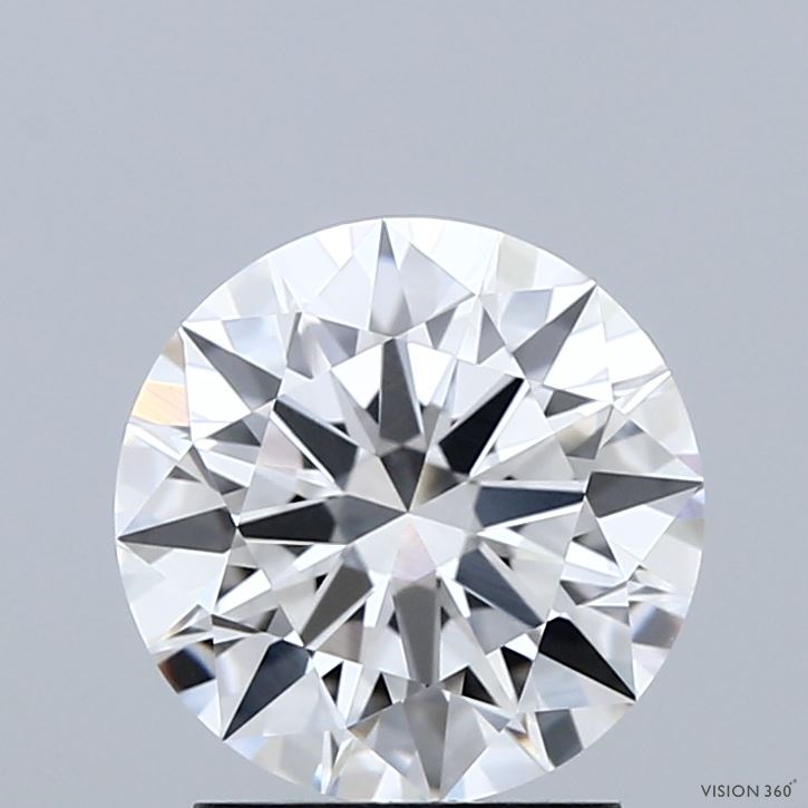 2.05 Carat Round Shaped, Ideal Cut, D Color, VVS2 Clarity, IGI Certified Lab Grown Diamond