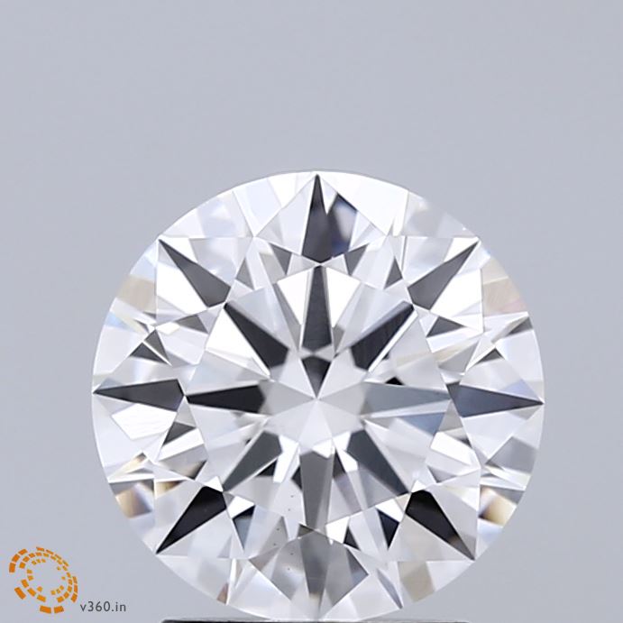 2.01 Carat Round Shaped, Ideal Cut, D Color, VS1 Clarity, IGI Certified Lab Grown Diamond
