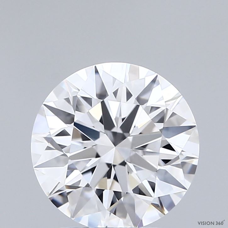 2.05 Carat Round Shaped, Ideal Cut, D Color, VVS2 Clarity, IGI Certified Lab Grown Diamond