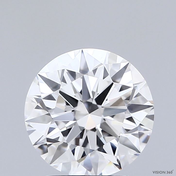 2.03 Carat Round Shaped, Ideal Cut, D Color, VVS2 Clarity, IGI Certified Lab Grown Diamond