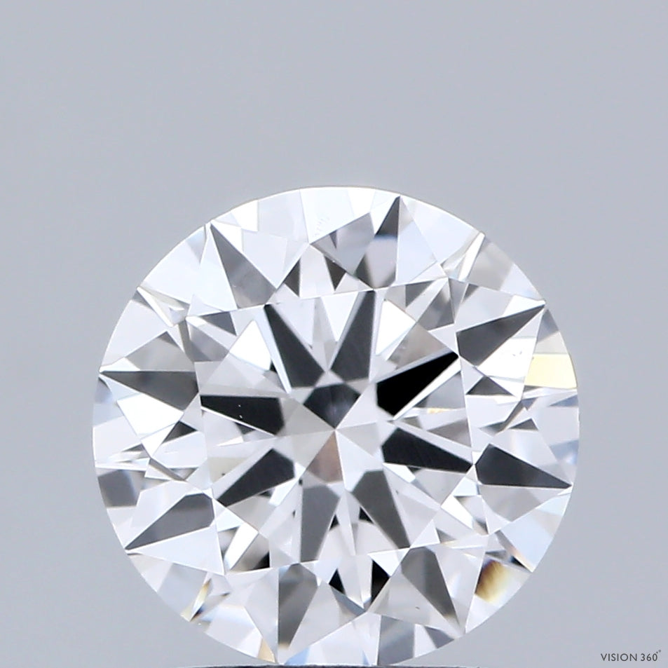 2.05 Carat Round Shaped, Ideal Cut, D Color, VS1 Clarity, IGI Certified Lab Grown Diamond