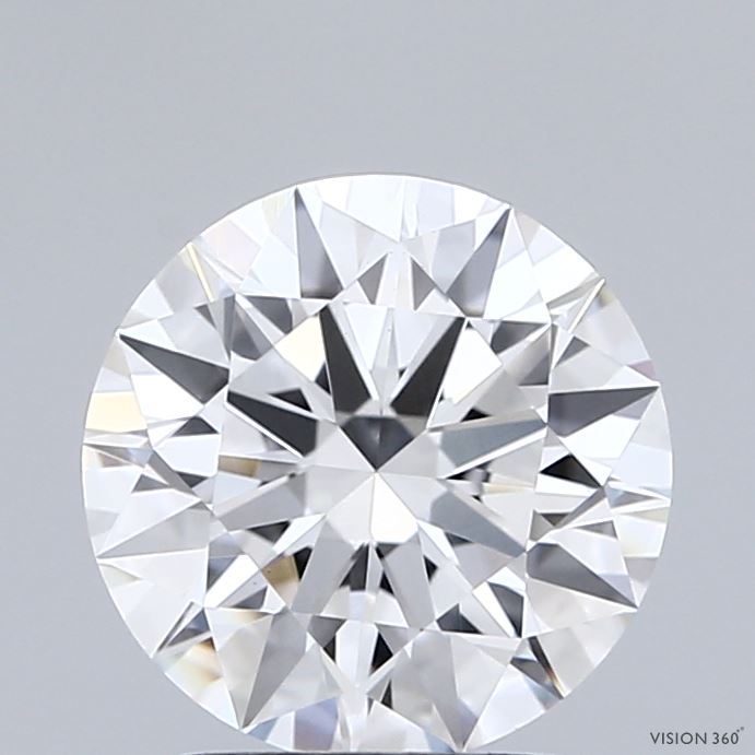 2.05 Carat Round Shaped, Ideal Cut, E Color, VVS2 Clarity, IGI Certified Lab Grown Diamond