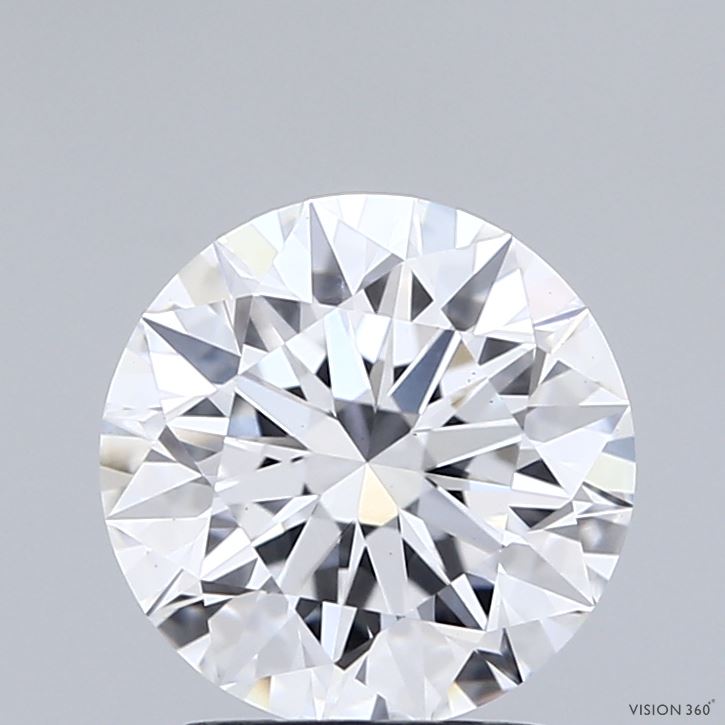 2.05 Carat Round Shaped, Ideal Cut, D Color, VS1 Clarity, IGI Certified Lab Grown Diamond