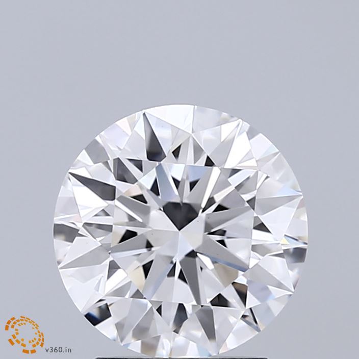 2.03 Carat Round Shaped, Ideal Cut, E Color, VVS2 Clarity, IGI Certified Lab Grown Diamond