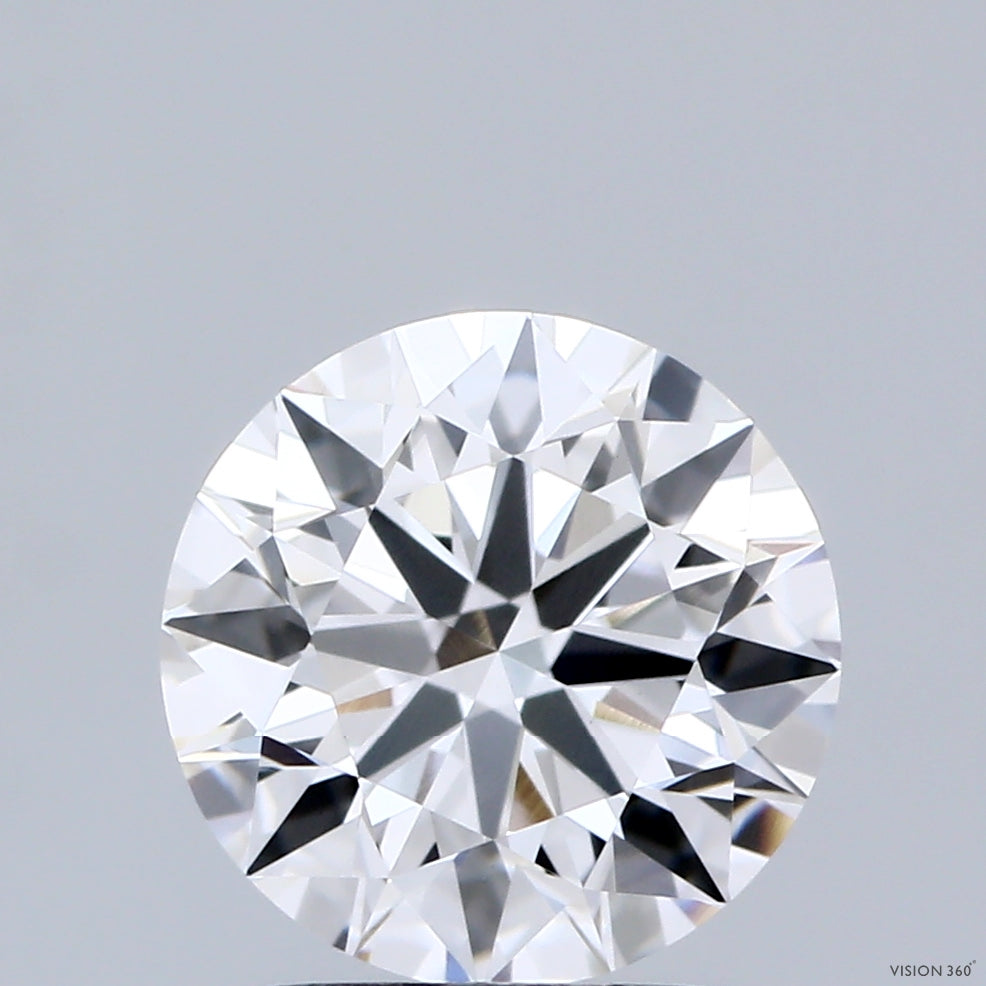 2.00 Carat Round Shaped, Ideal Cut, E Color, VVS2 Clarity, IGI Certified Lab Grown Diamond