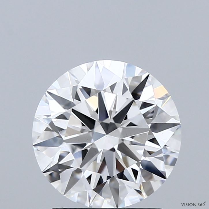 2.02 Carat Round Shaped, Ideal Cut, D Color, VS1 Clarity, IGI Certified Lab Grown Diamond