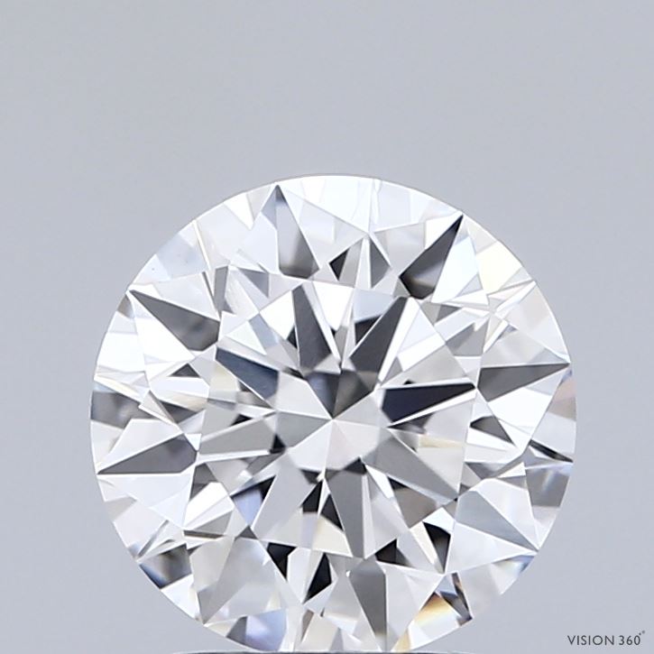 2.05 Carat Round Shaped, Ideal Cut, D Color, VVS2 Clarity, IGI Certified Lab Grown Diamond