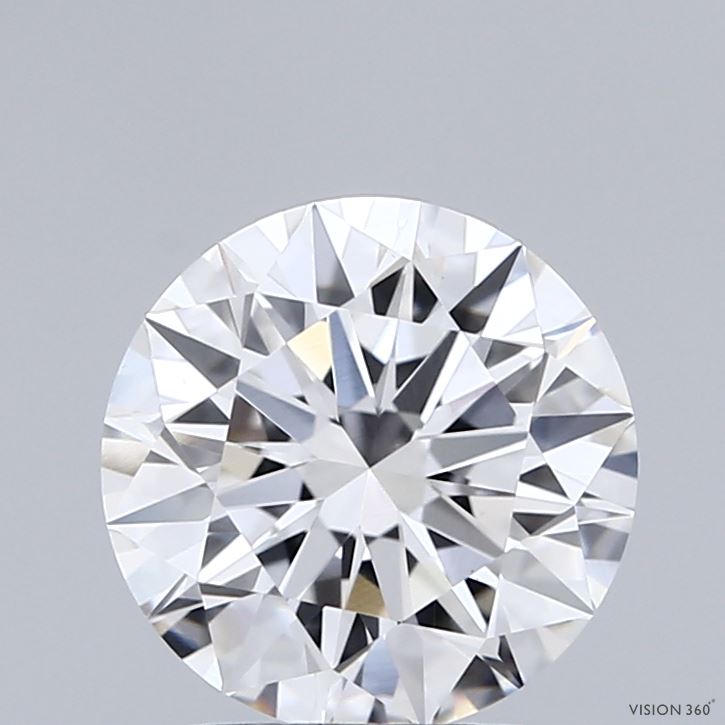 2.05 Carat Round Shaped, Ideal Cut, E Color, VVS2 Clarity, IGI Certified Lab Grown Diamond