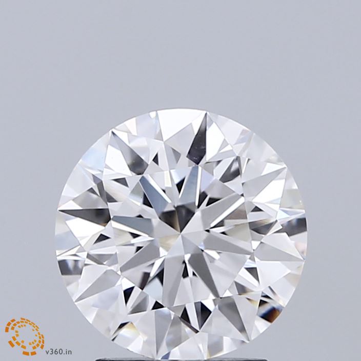 2.02 Carat Round Shaped, Ideal Cut, D Color, VVS2 Clarity, IGI Certified Lab Grown Diamond