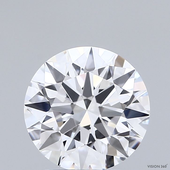 2.04 Carat Round Shaped, Ideal Cut, D Color, VVS2 Clarity, IGI Certified Lab Grown Diamond