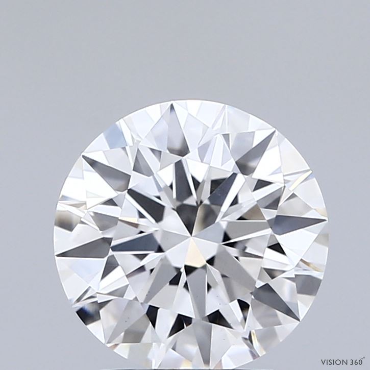 2.03 Carat Round Shaped, Ideal Cut, D Color, VS1 Clarity, IGI Certified Lab Grown Diamond