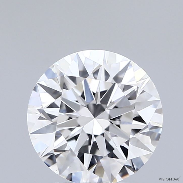 2.05 Carat Round Shaped, Ideal Cut, E Color, VVS2 Clarity, IGI Certified Lab Grown Diamond