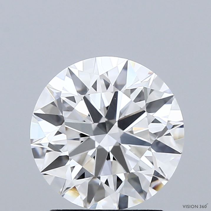 2.05 Carat Round Shaped, Ideal Cut, D Color, VVS2 Clarity, IGI Certified Lab Grown Diamond