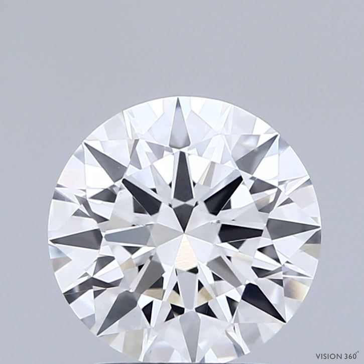 2.02 Carat Round Shaped, Ideal Cut, E Color, VVS2 Clarity, IGI Certified Lab Grown Diamond