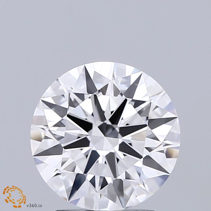 2.05 Carat Round Shaped, Ideal Cut, D Color, VS1 Clarity, IGI Certified Lab Grown Diamond