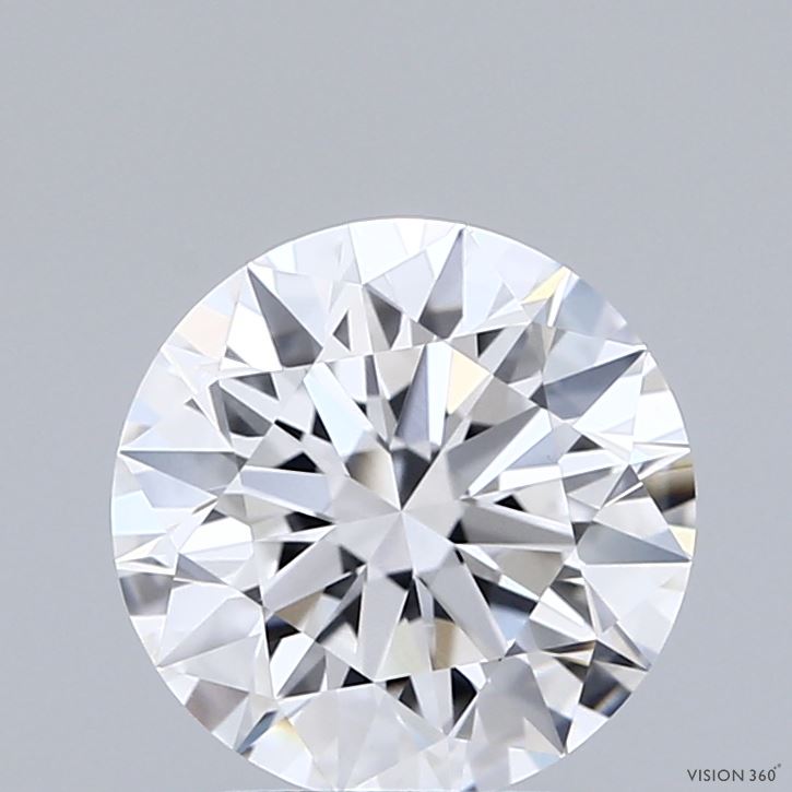 2.01 Carat Round Shaped, Ideal Cut, D Color, VVS2 Clarity, IGI Certified Lab Grown Diamond