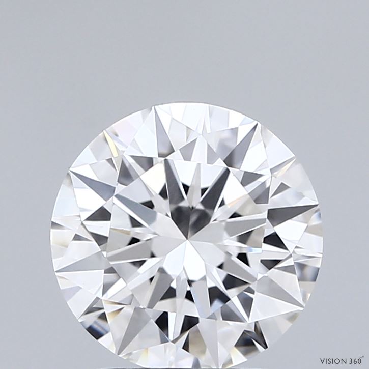 2.00 Carat Round Shaped, Excellent Cut, F Color, VVS2 Clarity, IGI Certified Lab Grown Diamond