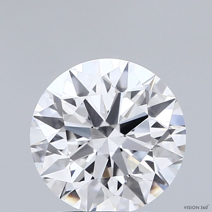 2.03 Carat Round Shaped, Ideal Cut, E Color, VVS2 Clarity, IGI Certified Lab Grown Diamond