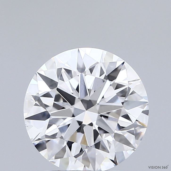 2.01 Carat Round Shaped, Ideal Cut, D Color, VS1 Clarity, IGI Certified Lab Grown Diamond