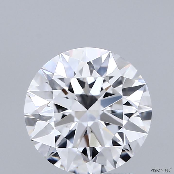 2.04 Carat Round Shaped, Ideal Cut, D Color, VVS2 Clarity, IGI Certified Lab Grown Diamond